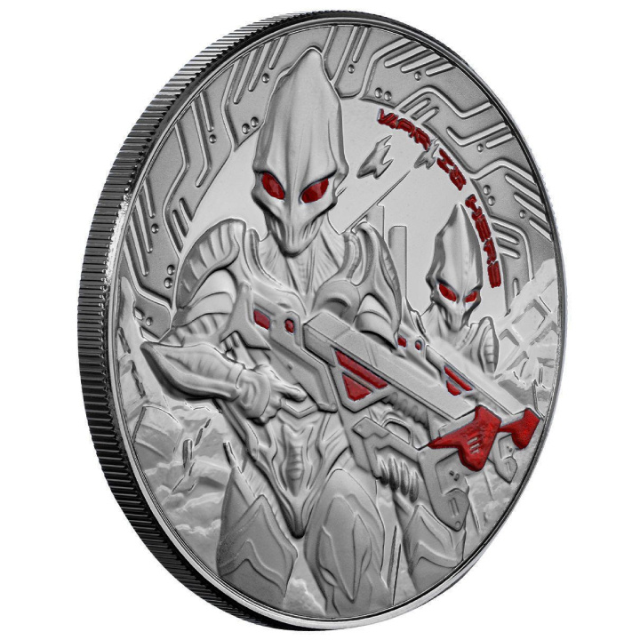 Samoa: Alien kolorowany 1 uncja Srebra 2024 Black Rhodium Proof