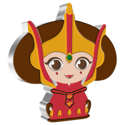 Niue: Star Wars - Padmé Amidala Chibi Coin kolorowany 1 uncja Srebra 2022 Proof