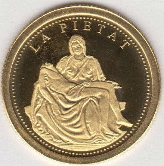 Miłosierdzie, La Pietat 1g Złota 2008 Proof