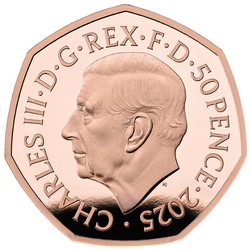 Stories of The Second World War 50p Złoto 2025 Proof