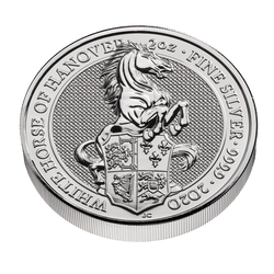 Bestie Królowej: Biały Koń Hanoweru 2 uncje Srebra 2020