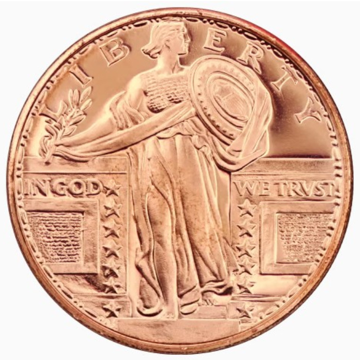 Liberty Standing 1 uncja Miedzi