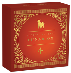 Lunar III: Rok Bawoła 1 uncja Srebra 2021 Proof Opal