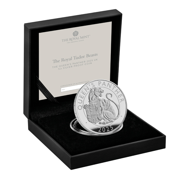 The Royal Tudor Beasts: The Queen's Panther 1 uncja Srebra 2025 Proof