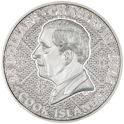 Cook Islands: Samurai 5 uncji Srebra 2025 Proof Ultra High Relief