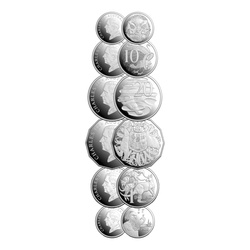 Zestaw 6 monet Premium HM King Charles III Srebro 2025 Proof