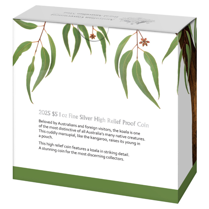 RAM: Koala 1 uncja Srebra 2025 Proof High Relief