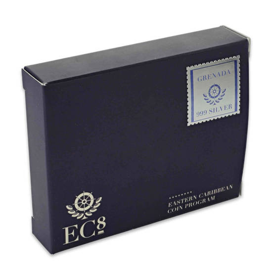 Grenada: Diving Paradise kolorowany 1 uncja Srebra 2018 Proof