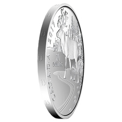 Nature's Impressions: Woodland Caribou 1 uncja Srebra 2017 Proof