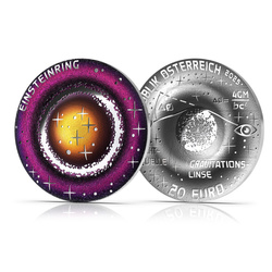 The Beauty of the Universe - Einstein Ring kolorowany 20 Euro Srebro 2025 Proof
