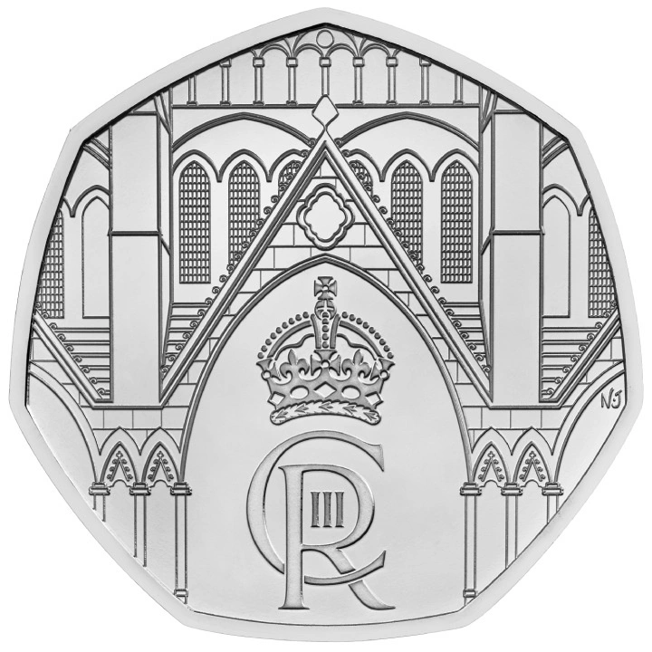 The Coronation of His Majesty King Charles III 50p Miedzionikiel 2023