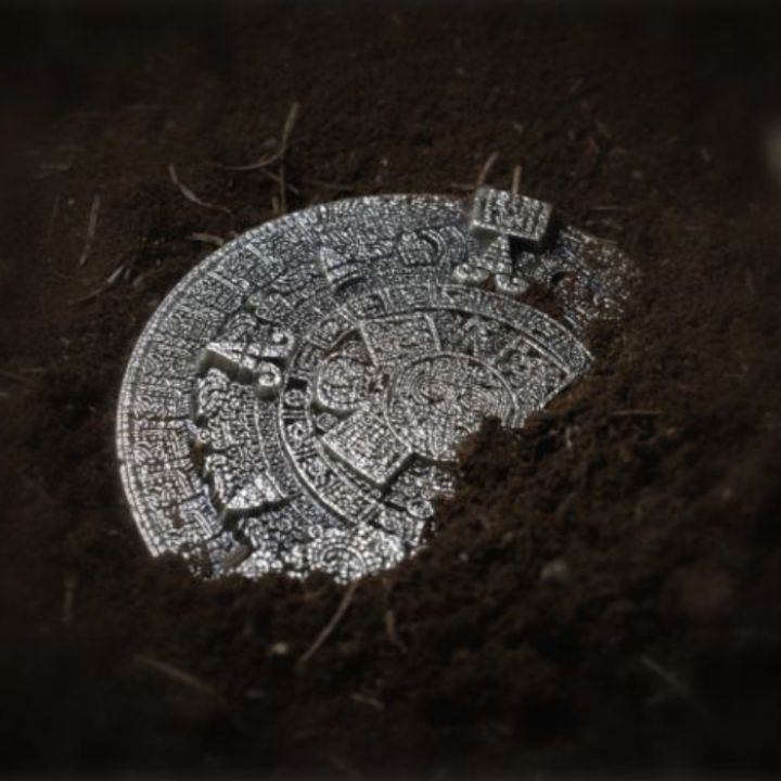 Aztec Sun Stone Stacker 2 uncje Srebra 2022