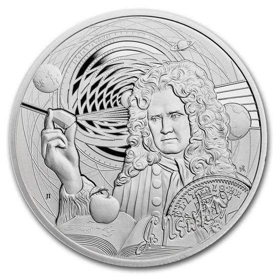 Niue: Icons of Inspiration: Isaac Newton 1 uncja Srebra 2022 Proof