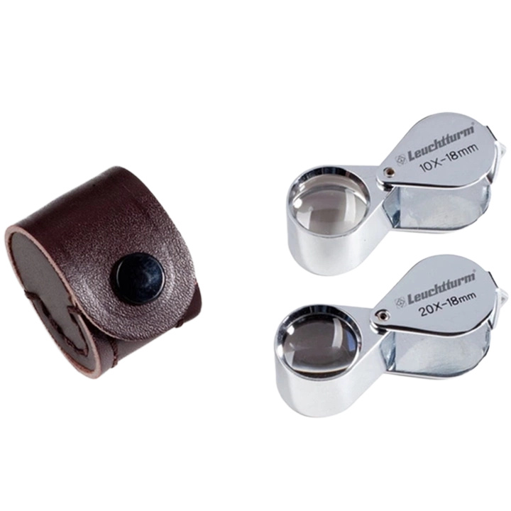 Leuchtturm - Chromowana lupa z powiększeniem 20x (3 soczewki)