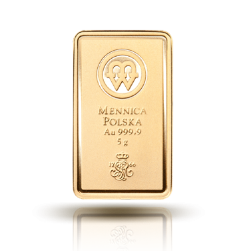5 gramów Sztabka Złota Mennica Polska