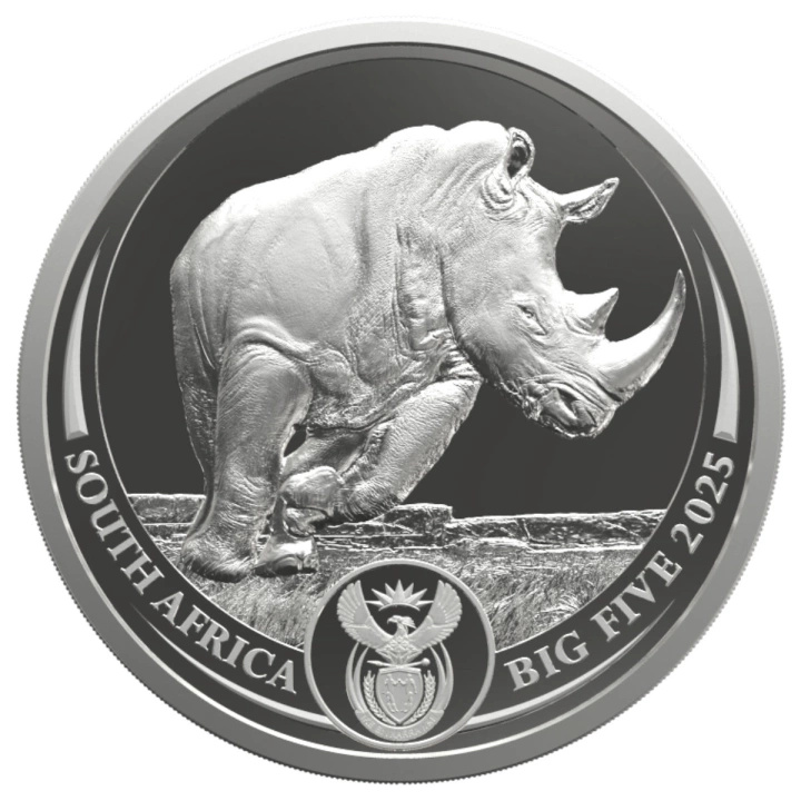 Big Five: Zestaw Rhino 2 x 1 uncja Srebra 2025 Proof Doublecap