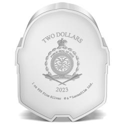 Niue: Star Wars The Mandalorian Helmet - Din Djarin kolorowany 1 uncja Srebra 2023 Proof