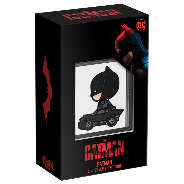 Niue: The Batman - Batman Day Chibi Coin kolorowany 2 uncje Srebra 2022 Proof