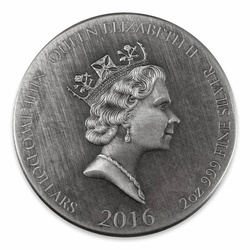 Niue: Vikings - Bjorn Ironside 2 uncje Srebra 2016 Proof Antiqued Coin