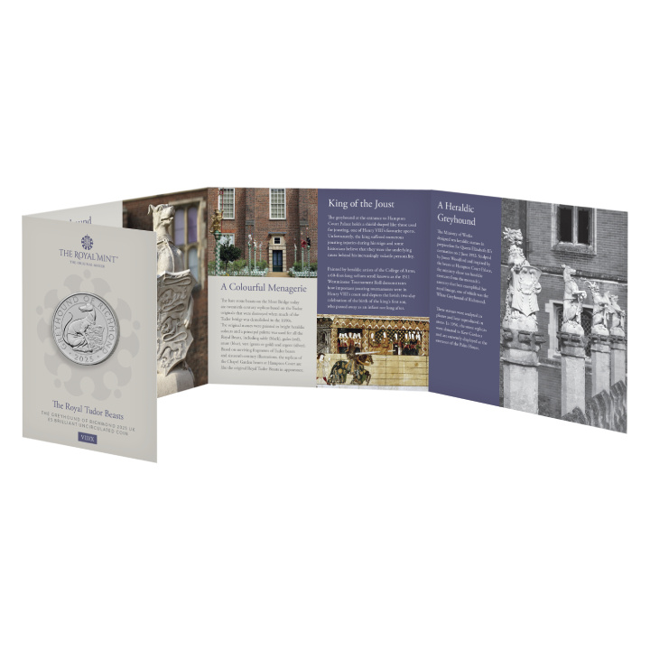 The Royal Tudor Beasts: The Greyhound of Richmond £5 Miedzionikiel 2025