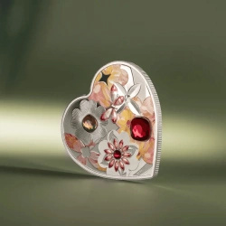 Cook Islands: Brilliant Love – Blossom kolorowany 20 gramów Srebra 2026 Crystal Proof 