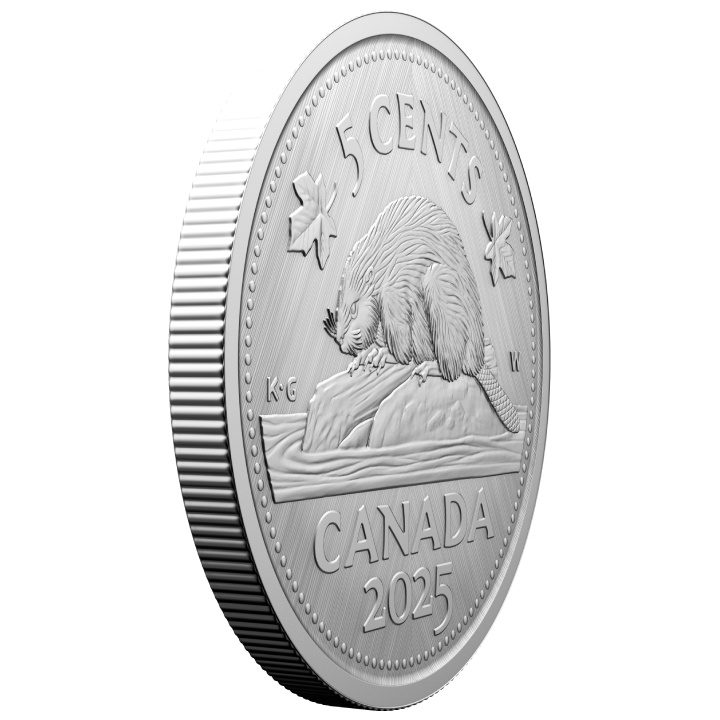 Canada: Tribute - W Mint Mark "Beaver" 5-cent Srebro 2025 Specimen