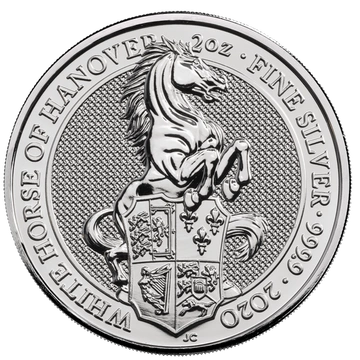 Bestie Królowej: Biały Koń Hanoweru 2 uncje Srebra 2020