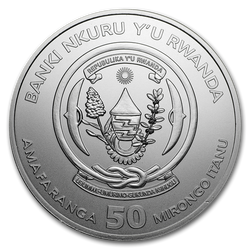 Rwanda: African Ounce - Żyrafa 1 uncja Srebra 2018