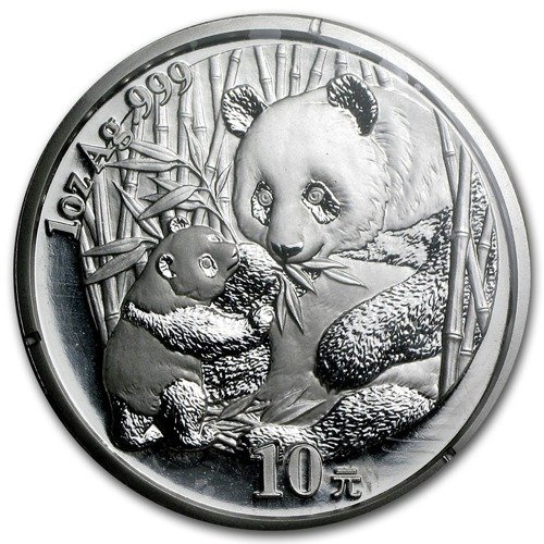 Chińska Panda 1 uncja Srebra 2005
