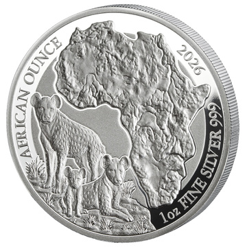 Rwanda: African Ounce - Spotted Hyena 1 uncja Srebra 2026 Proof