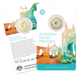 Australian World Heritage Properties kolorowany $5 Brąz Aluminiowy 2023 Frosted Coin