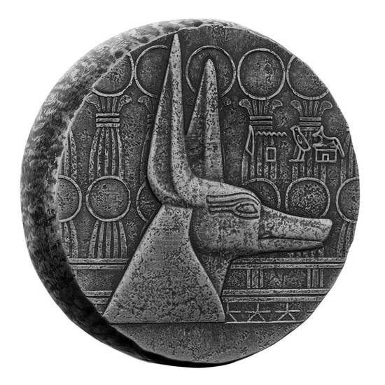 Czad: ERS Anubis 5 uncji Srebra 2021 Antiqued Coin