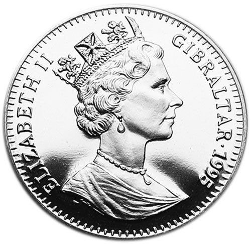 Gibraltar Royal: Collie 1 Uncja Srebra 1995 rok Proof