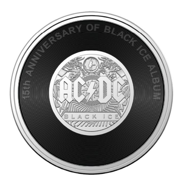 Zestaw 6 monet kolorowanych AC/DC 45. rocznica 2022/2023