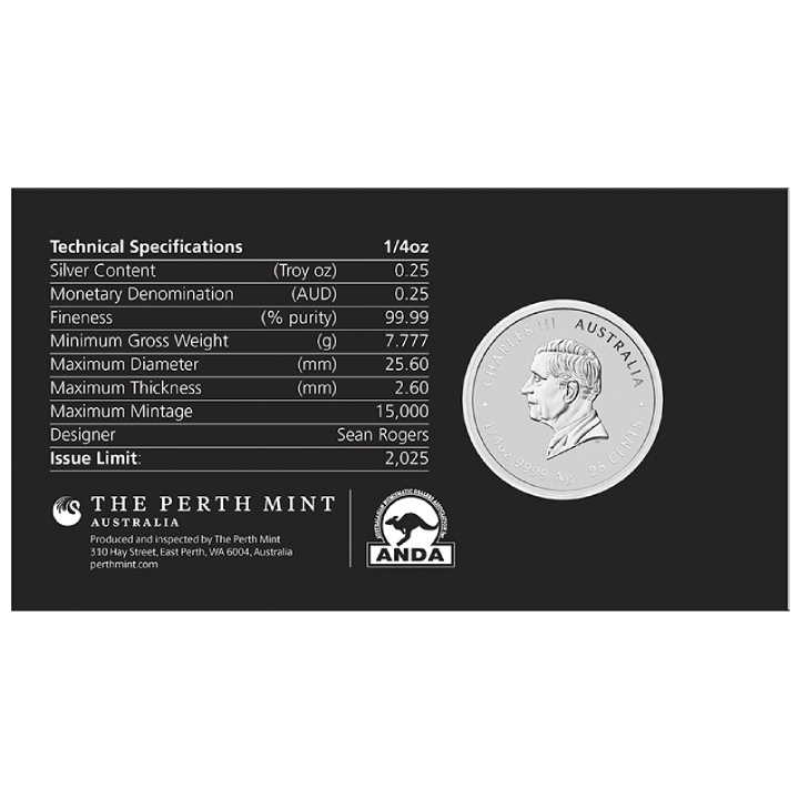 Perth Mint: Lunar III - Rok Węża kolorowany 1/4 uncji Srebra 2025 (Sydney Money Expo Anda Special)