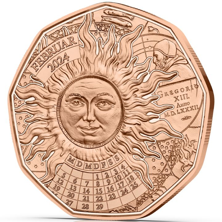 New Year Coin - Lucky Leap 5 Euro Miedź 2024