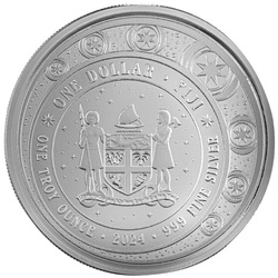 Fiji: Unicorn "Blossom" kolorowany 1 uncja Srebra 2024