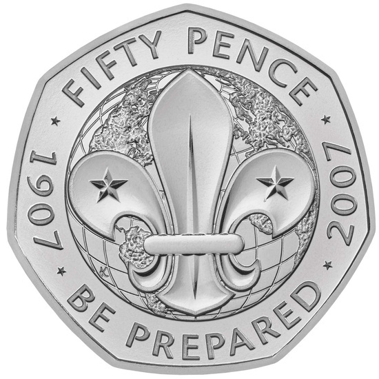 Zestaw British Culture - 50 lat monety 50 pensów Miedzionikiel 2019