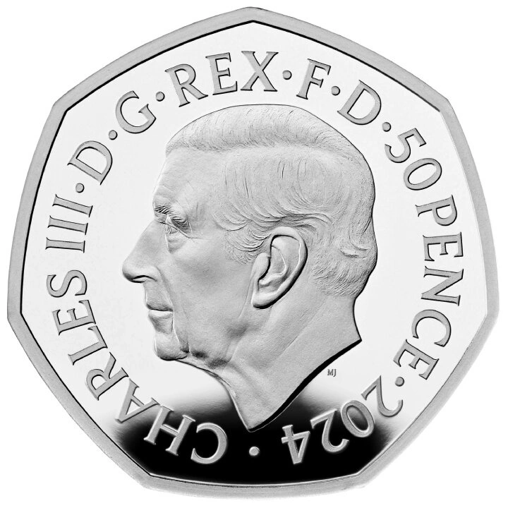 Ice Age Giants -  Giant Deer kolorowany 50p Srebro 2024 Proof 