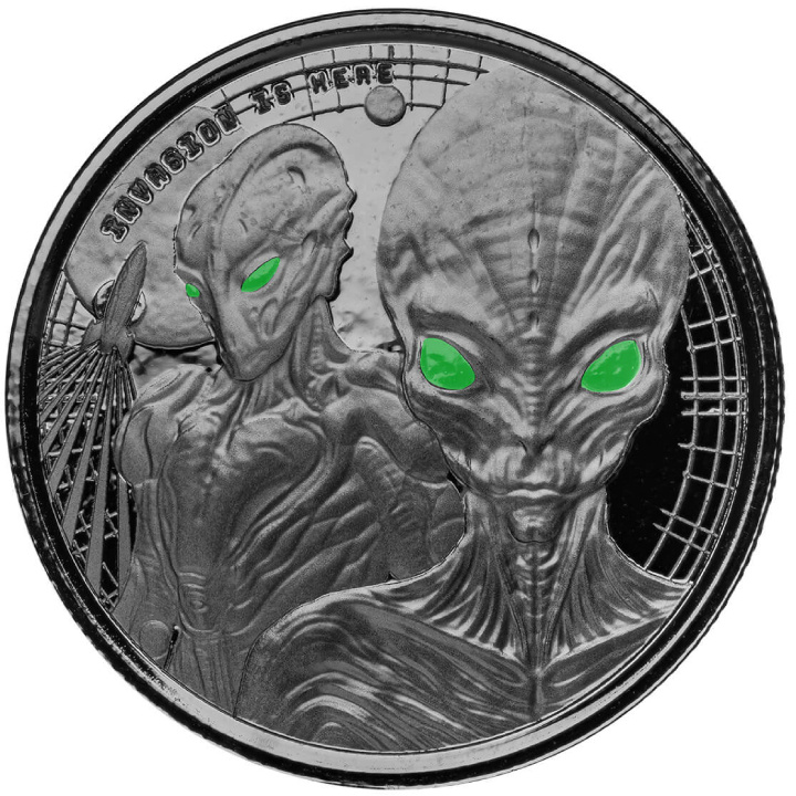 Zestaw Ghana: Alien 4 x 1/2 uncji Srebra 2023