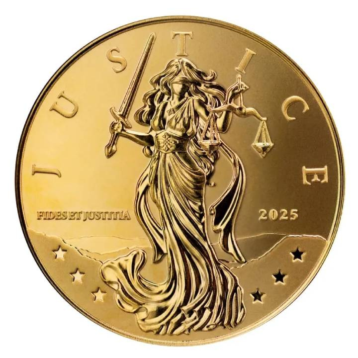 Niue: Lady Justice 1/10 uncji Złota 2025