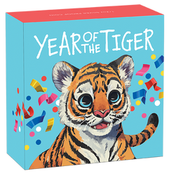 Lunar III: Mały Tygrys kolorowany 1/2 uncji Srebra 2022 Proof