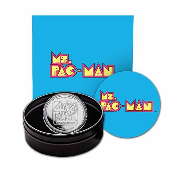 Niue: Ms.PAC-MAN 40. rocznica 1 uncja Srebra 2021 Proof