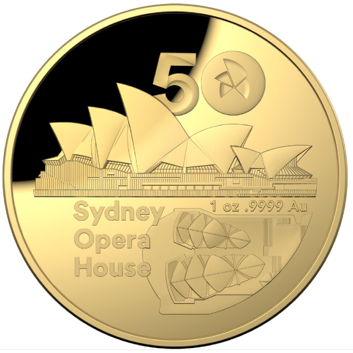 RAM: 50th Anniversary of the Sydney Opera House 1 uncja Złota 2023 Proof Domed Coin