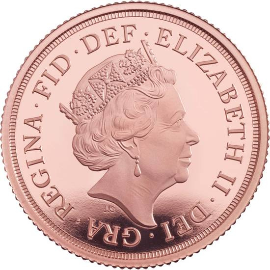 Wielka Brytania: Złoty Suweren Elżbieta II 2019 Proof Piedfort