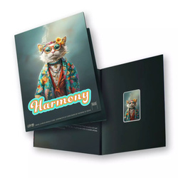 Sztabka The Holy Land Mint - Human Cats - Harmony kolorowana 1 uncja Srebra 2025 
