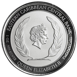 St. Kitts & Nevis: Underwater Surfer 1 uncja Srebra 2022