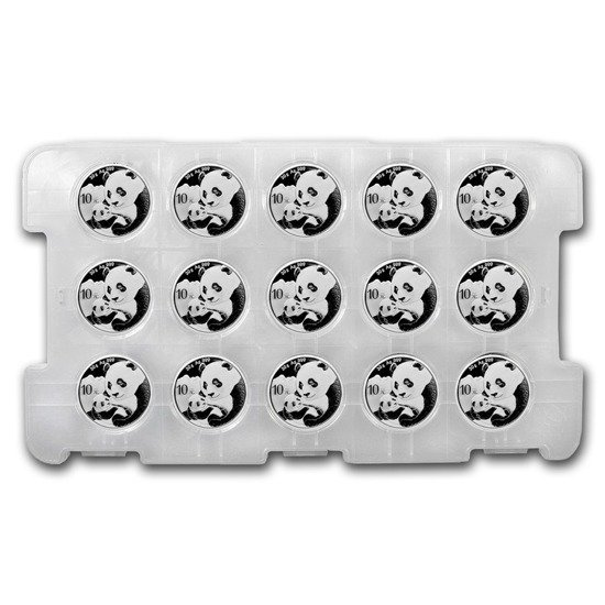 Chińska Panda 30 gramów Srebra 2019 PAKIET 15 SZTUK