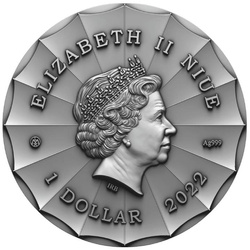 Niue: Fairy Tales - The Magical Nanny kolorowana $1 Srebro 2022 High Relief Antiqued Coin	