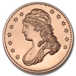 Capped Bust 1 uncja Miedzi